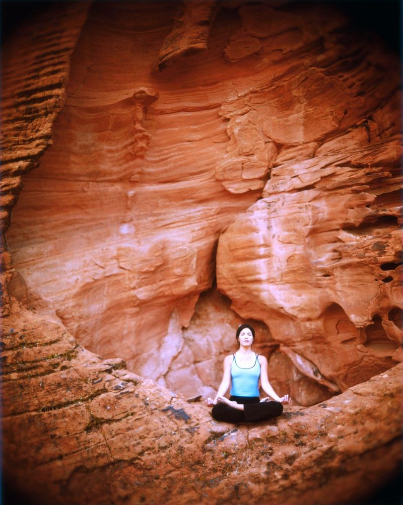 Woman meditating