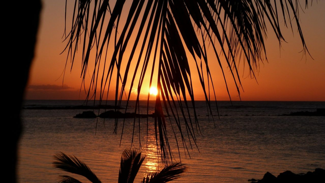 Ocean Sunset in Mauritius 